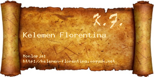 Kelemen Florentina névjegykártya